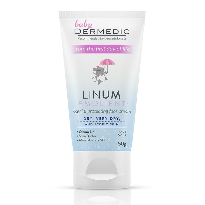 LINUM EMOLIENT BABY Speciális védőkrém arcbőrre 50 g
